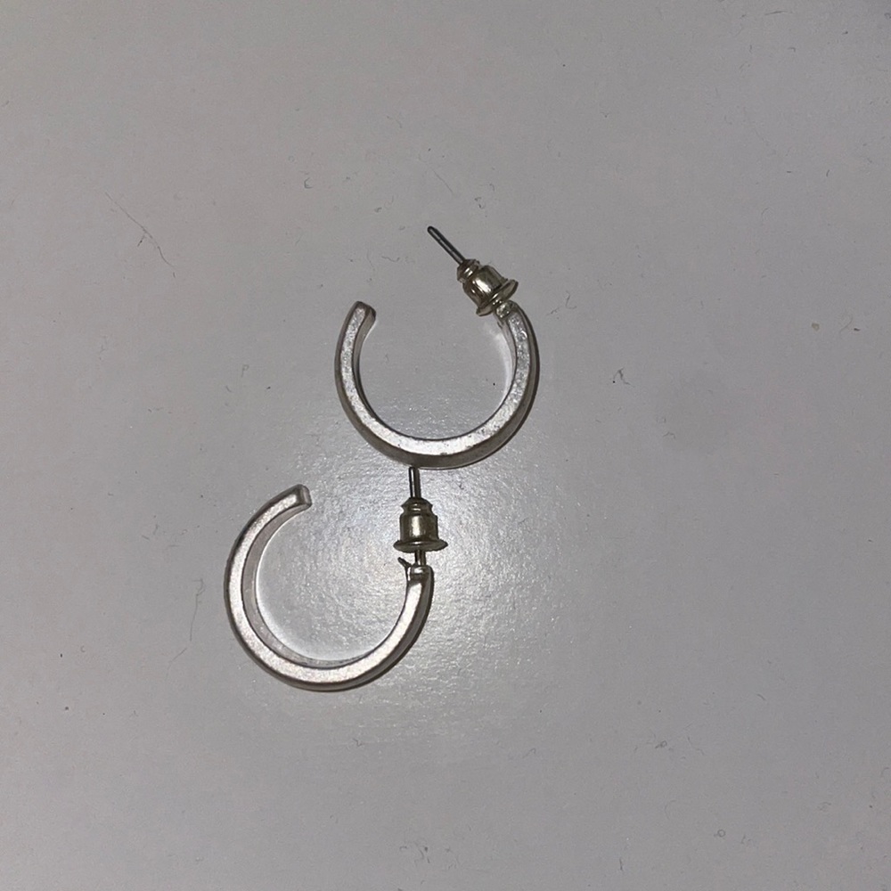 Dainty silver hoops